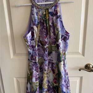 Teri Jon Lavender Floral Dress